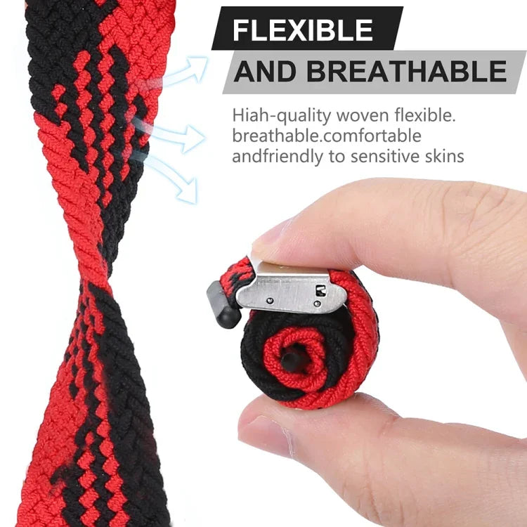 Nylon-Geflecht-Armband mit einer Dornschließe als Ersatz für Apple Watch Series 7 (45 mm), 6, SE, 5, 4 (44 mm) und 3, 2, 1 (42 mm)