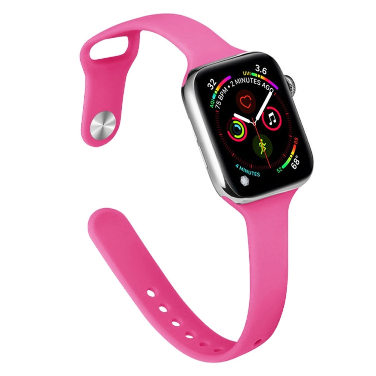 Schlankes Silikon-Ersatzarmband für Apple Watch Series, 7 45 mm / 6&SE&5&4 44 mm / 3&2&1 42 mm