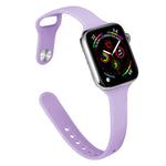 Schlankes Silikon-Ersatzarmband für Apple Watch Series, 7 45 mm / 6&SE&5&4 44 mm / 3&2&1 42 mm