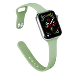 Schlankes Silikon-Ersatzarmband für Apple Watch Series, 7 45 mm / 6&SE&5&4 44 mm / 3&2&1 42 mm