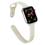 Schlankes Silikon-Ersatzarmband für Apple Watch Series, 7 45 mm / 6&SE&5&4 44 mm / 3&2&1 42 mm