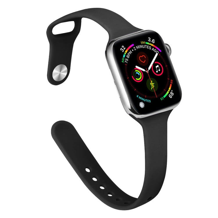 Schlankes Silikon-Ersatzarmband für Apple Watch Series, 7 45 mm / 6&SE&5&4 44 mm / 3&2&1 42 mm