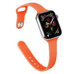 Schlankes Silikon-Ersatzarmband für Apple Watch Series, 7 45 mm / 6&SE&5&4 44 mm / 3&2&1 42 mm