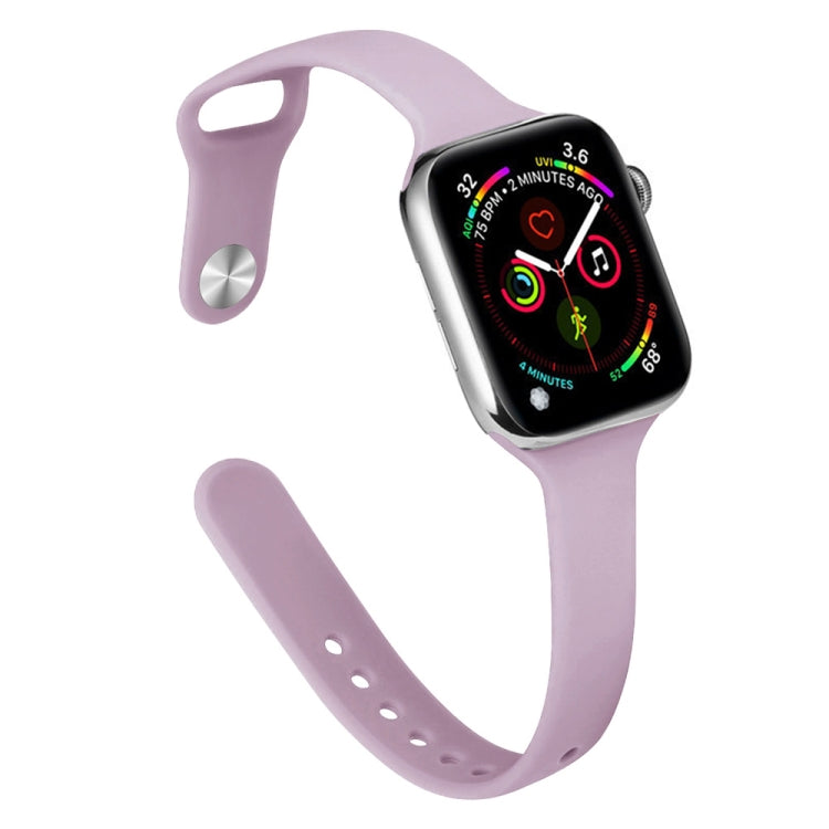Schlankes Silikon-Ersatzarmband für Apple Watch Series, 7 45 mm / 6&SE&5&4 44 mm / 3&2&1 42 mm