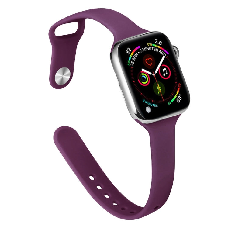 Schlankes Silikon-Ersatzarmband für Apple Watch Series, 7 45 mm / 6&SE&5&4 44 mm / 3&2&1 42 mm