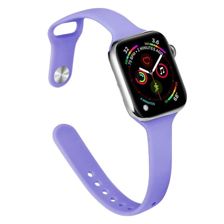Schlankes Silikon-Ersatzarmband für Apple Watch Series 7 (41 mm), 6, SE, 5 und 4 (40 mm) sowie 3, 2 und 1 (38 mm)