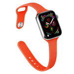 Schlankes Silikon-Ersatzarmband für Apple Watch Series 7 (41 mm), 6, SE, 5 und 4 (40 mm) sowie 3, 2 und 1 (38 mm)