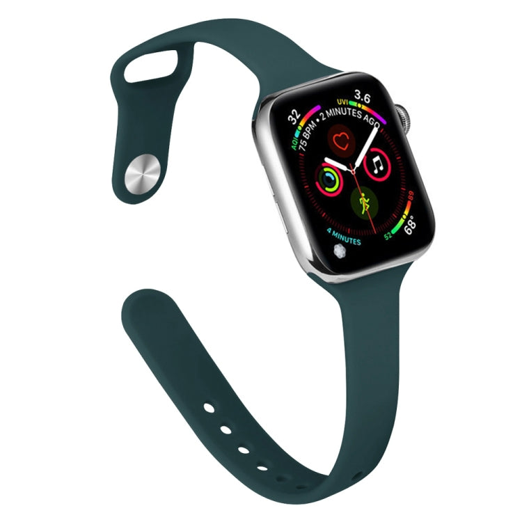 Schlankes Silikon-Ersatzarmband für Apple Watch Series 7 (41 mm), 6, SE, 5 und 4 (40 mm) sowie 3, 2 und 1 (38 mm)