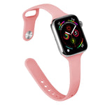 Schlankes Silikon-Ersatzarmband für Apple Watch Series 7 (41 mm), 6, SE, 5 und 4 (40 mm) sowie 3, 2 und 1 (38 mm)