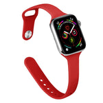 Schlankes Silikon-Ersatzarmband für Apple Watch Series 7 (41 mm), 6, SE, 5 und 4 (40 mm) sowie 3, 2 und 1 (38 mm)