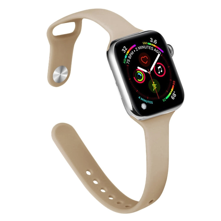 Schlankes Silikon-Ersatzarmband für Apple Watch Series 7 (41 mm), 6, SE, 5 und 4 (40 mm) sowie 3, 2 und 1 (38 mm)