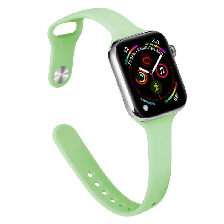 Schlankes Silikon-Ersatzarmband für Apple Watch Series 7 (41 mm), 6, SE, 5 und 4 (40 mm) sowie 3, 2 und 1 (38 mm)