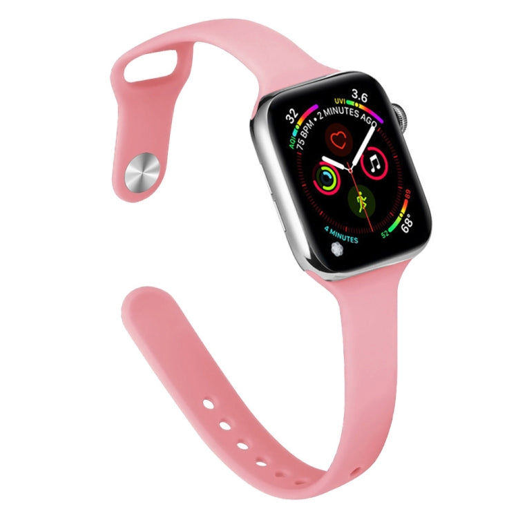 Schlankes Silikon-Ersatzarmband für Apple Watch Series 7 (41 mm), 6, SE, 5 und 4 (40 mm) sowie 3, 2 und 1 (38 mm)