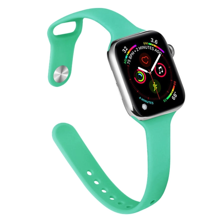 Schlankes Silikon-Ersatzarmband für Apple Watch Series 7 (41 mm), 6, SE, 5 und 4 (40 mm) sowie 3, 2 und 1 (38 mm)