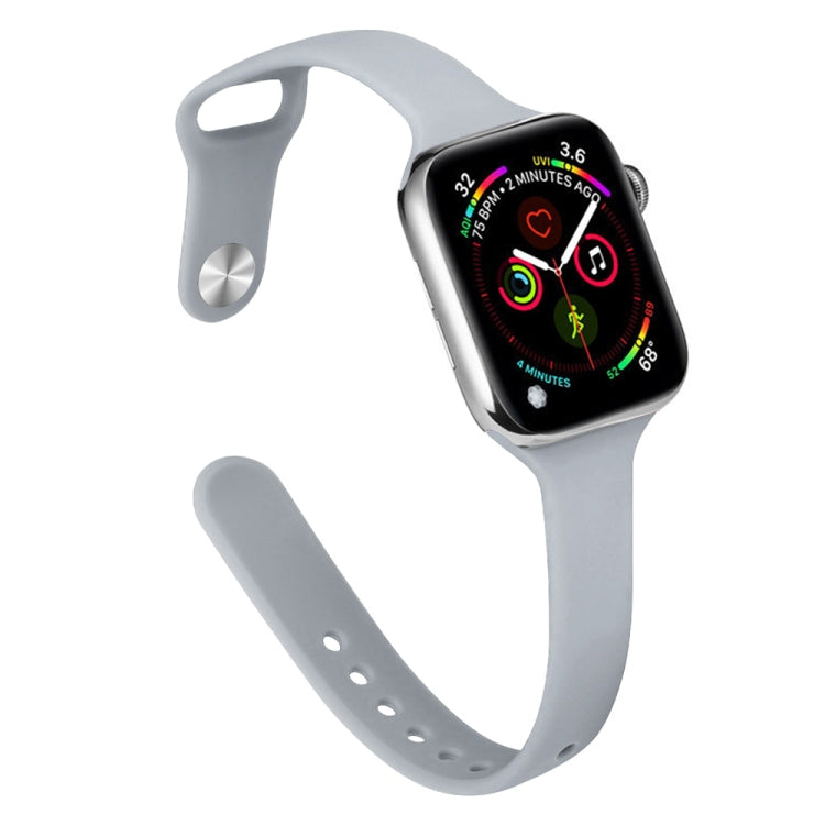 Schlankes Silikon-Ersatzarmband für Apple Watch Series 7 (41 mm), 6, SE, 5 und 4 (40 mm) sowie 3, 2 und 1 (38 mm)