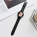 Uhrenarmband aus Leder mit Litschi-Textur, für Samsung Galaxy Watch4 40 mm / 44 mm