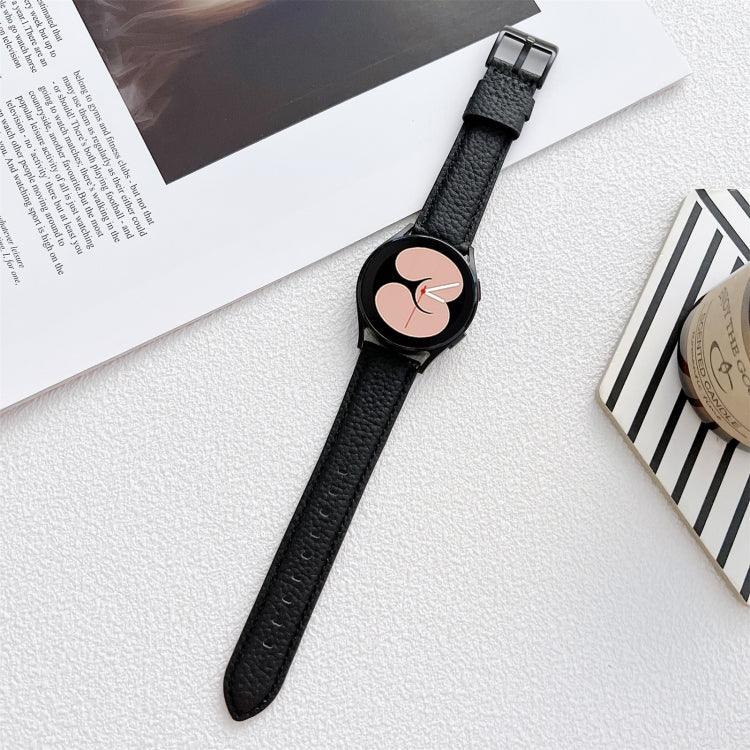 Uhrenarmband aus Leder mit Litschi-Textur, für Samsung Galaxy Watch4 40 mm / 44 mm