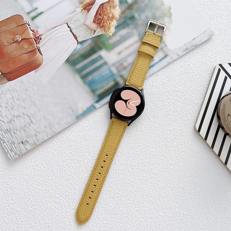 Uhrenarmband aus Leder mit Litschi-Textur, für Samsung Galaxy Watch4 40 mm / 44 mm