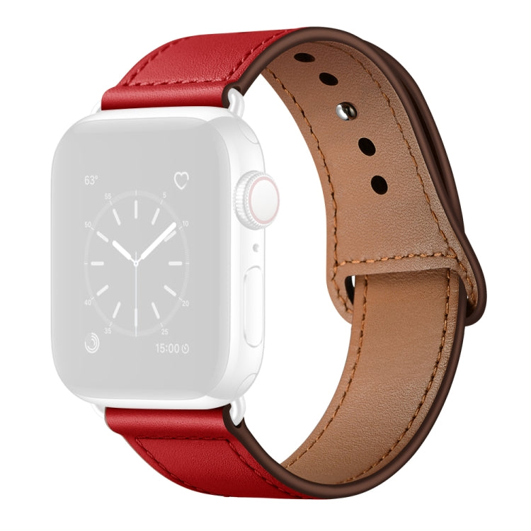 Leder Ersatz-Uhrenarmband Für Apple Watch Series, 7 45mm / 6&SE&5&4 44mm / 3&2&1 42mm, 7 41mm / 6&SE&5&4 40mm / 3&2&1 38mm