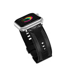 Carbon Fiber Texture Replacement Watchband For Apple Watch Series, 7 41mm / 6&SE&5&4 40mm / 3&2&1 38mm, 7 45mm / 6&SE&5&4 44mm / 3&2&1 42mm