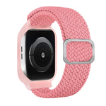 TPU Frame Buckle Braid Integrated Replacement Watchband For Apple Watch Series, 6 & SE & 5 & 4 40mm / 3 & 2 & 1 38mm, 6 & SE & 5 & 4 44mm / 3 & 2 & 1 42mm
