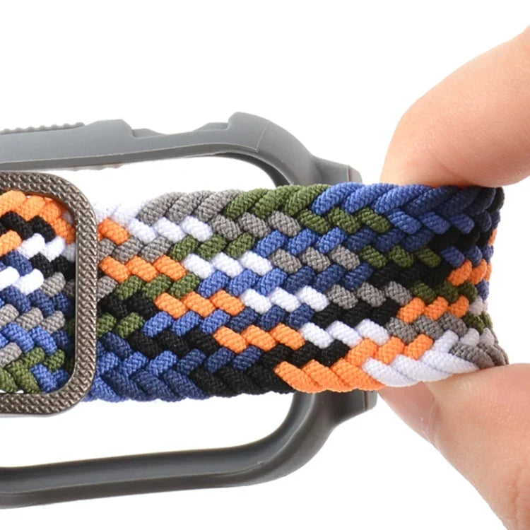TPU Frame Buckle Braid Integrated Replacement Watchband For Apple Watch Series, 6 & SE & 5 & 4 40mm / 3 & 2 & 1 38mm, 6 & SE & 5 & 4 44mm / 3 & 2 & 1 42mm