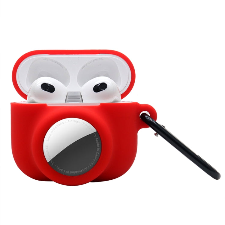 2 in 1 Stoßfest Vollschutz Silikon Schutzhülle Für AirPods 3 / AirTag 2. Generation / AirTag 1. Generation, Für AirPods 3 / AirTag