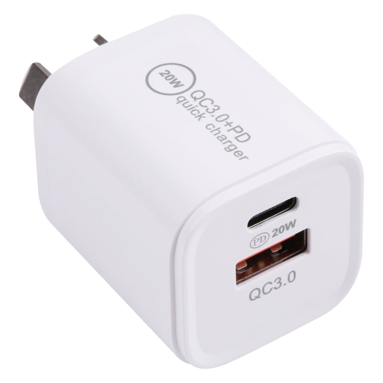 20WACB 20W QC3.0 + PD Schnellladegerät, AU Stecker, EU Stecker, US Stecker