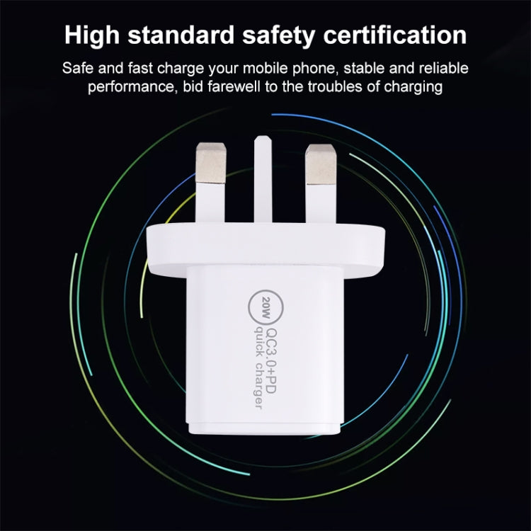 20WACB 20W QC3.0 + PD Schnellladegerät, AU Stecker, EU Stecker, US Stecker