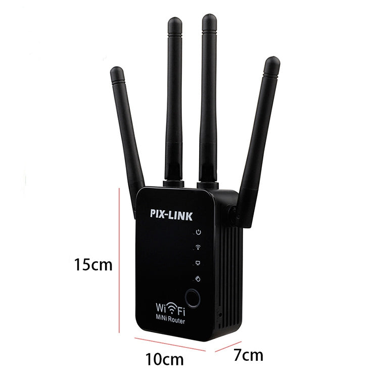 Drahtloser intelligenter WLAN-Router-Repeater mit 4 WLAN-Antennen, EU-Stecker Schwarz, EU-Stecker Weiß, UK-Stecker Schwarz, UK-Stecker Weiß, US-Stecker Schwarz, US-Stecker Weiß