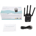 Drahtloser intelligenter WLAN-Router-Repeater mit 4 WLAN-Antennen, EU-Stecker Schwarz, EU-Stecker Weiß, UK-Stecker Schwarz, UK-Stecker Weiß, US-Stecker Schwarz, US-Stecker Weiß