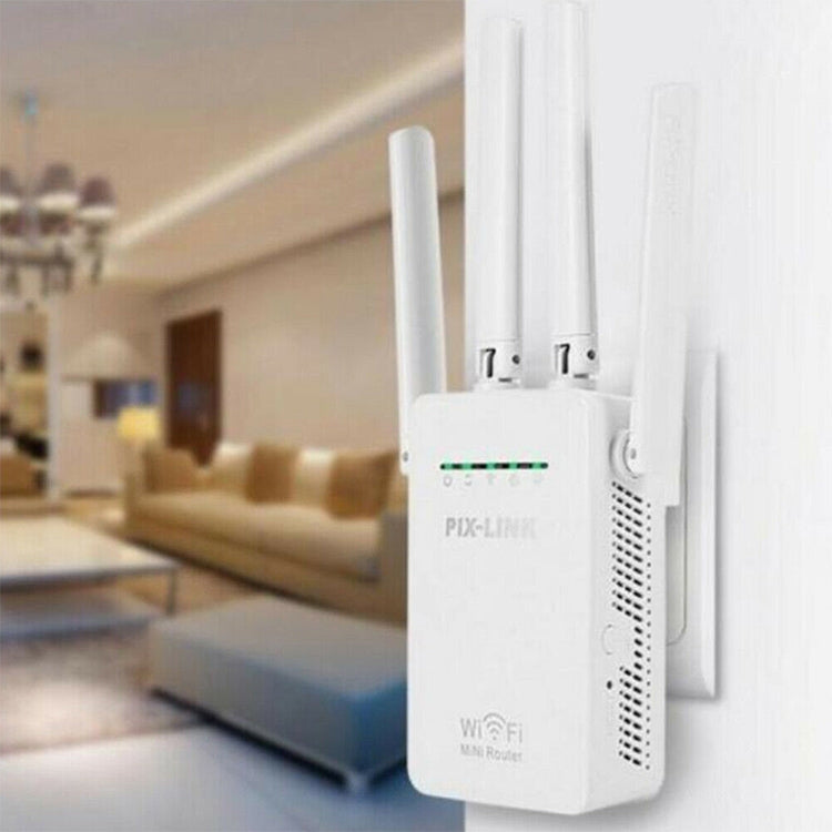 Drahtloser intelligenter WLAN-Router-Repeater mit 4 WLAN-Antennen, EU-Stecker Schwarz, EU-Stecker Weiß, UK-Stecker Schwarz, UK-Stecker Weiß, US-Stecker Schwarz, US-Stecker Weiß