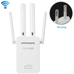 Drahtloser intelligenter WLAN-Router-Repeater mit 4 WLAN-Antennen, EU-Stecker Schwarz, EU-Stecker Weiß, UK-Stecker Schwarz, UK-Stecker Weiß, US-Stecker Schwarz, US-Stecker Weiß