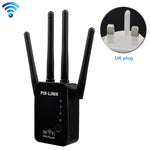 Drahtloser intelligenter WLAN-Router-Repeater mit 4 WLAN-Antennen, EU-Stecker Schwarz, EU-Stecker Weiß, UK-Stecker Schwarz, UK-Stecker Weiß, US-Stecker Schwarz, US-Stecker Weiß