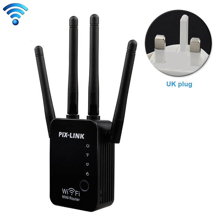 Drahtloser intelligenter WLAN-Router-Repeater mit 4 WLAN-Antennen, EU-Stecker Schwarz, EU-Stecker Weiß, UK-Stecker Schwarz, UK-Stecker Weiß, US-Stecker Schwarz, US-Stecker Weiß