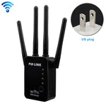 Drahtloser intelligenter WLAN-Router-Repeater mit 4 WLAN-Antennen, EU-Stecker Schwarz, EU-Stecker Weiß, UK-Stecker Schwarz, UK-Stecker Weiß, US-Stecker Schwarz, US-Stecker Weiß