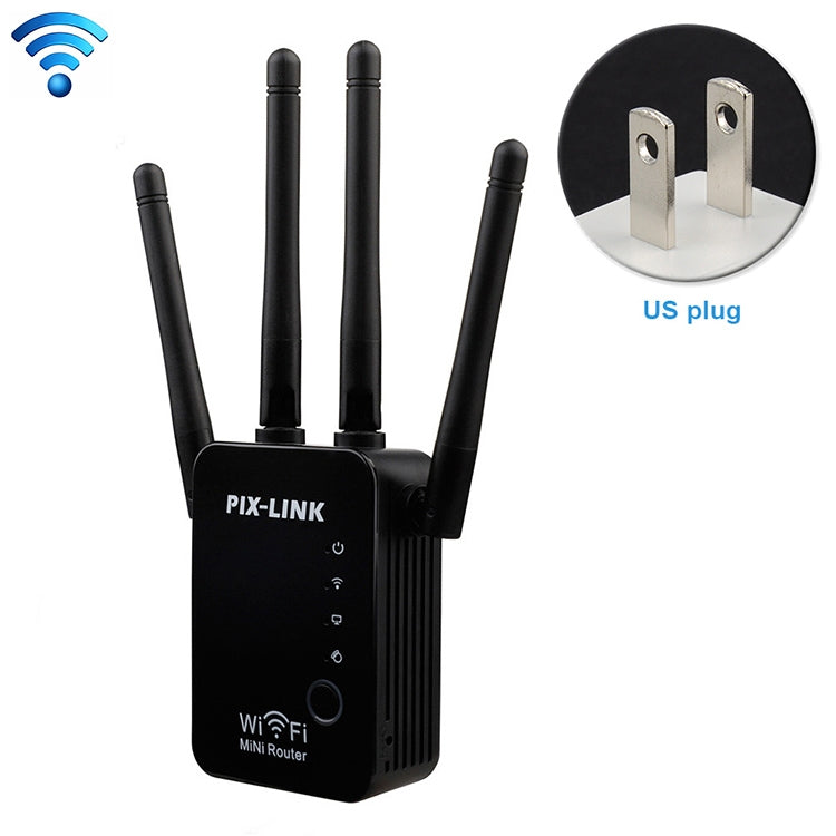 Drahtloser intelligenter WLAN-Router-Repeater mit 4 WLAN-Antennen, EU-Stecker Schwarz, EU-Stecker Weiß, UK-Stecker Schwarz, UK-Stecker Weiß, US-Stecker Schwarz, US-Stecker Weiß