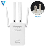 Drahtloser intelligenter WLAN-Router-Repeater mit 4 WLAN-Antennen, EU-Stecker Schwarz, EU-Stecker Weiß, UK-Stecker Schwarz, UK-Stecker Weiß, US-Stecker Schwarz, US-Stecker Weiß
