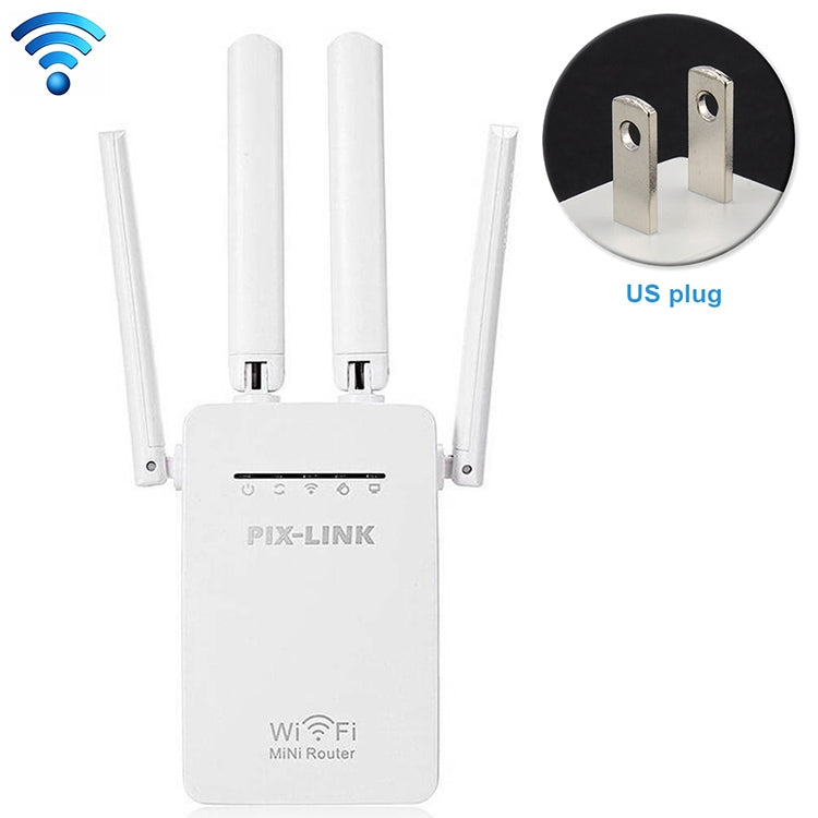 Drahtloser intelligenter WLAN-Router-Repeater mit 4 WLAN-Antennen, EU-Stecker Schwarz, EU-Stecker Weiß, UK-Stecker Schwarz, UK-Stecker Weiß, US-Stecker Schwarz, US-Stecker Weiß