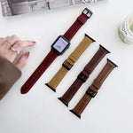 Crazy Horse Texture Matte Replacement Watchband For Apple Watch Series, 7 45mm / 6&SE&5&4 44mm / 3&2&1 42mm, 7 41mm / 6&SE&5&4 40mm / 3&2&1 38mm