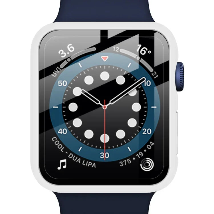 IMAK Stoßfeste PC-Schutzhülle mit gehärtetem Glas, für Apple Watch Series 6, SE, 5 und 4 (44 mm), Apple Watch Series 3, 2 und 1 (42 mm), Apple Watch Series 6, SE, 5 und 4 (40 mm) und Apple Watch Series 3, 2 und 1 (38 mm)