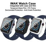 IMAK Stoßfeste PC-Schutzhülle mit gehärtetem Glas, für Apple Watch Series 6, SE, 5 und 4 (44 mm), Apple Watch Series 3, 2 und 1 (42 mm), Apple Watch Series 6, SE, 5 und 4 (40 mm) und Apple Watch Series 3, 2 und 1 (38 mm)