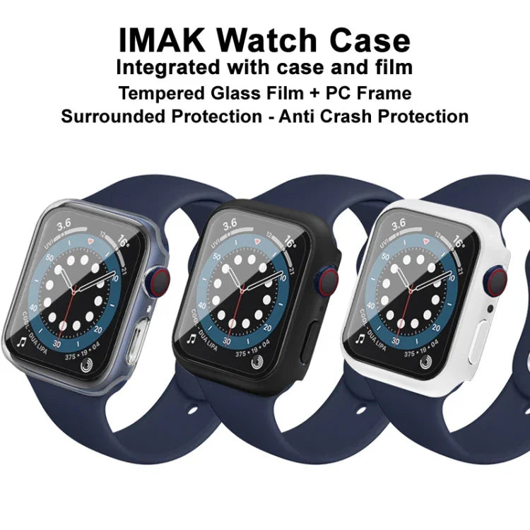 IMAK Stoßfeste PC-Schutzhülle mit gehärtetem Glas, für Apple Watch Series 6, SE, 5 und 4 (44 mm), Apple Watch Series 3, 2 und 1 (42 mm), Apple Watch Series 6, SE, 5 und 4 (40 mm) und Apple Watch Series 3, 2 und 1 (38 mm)