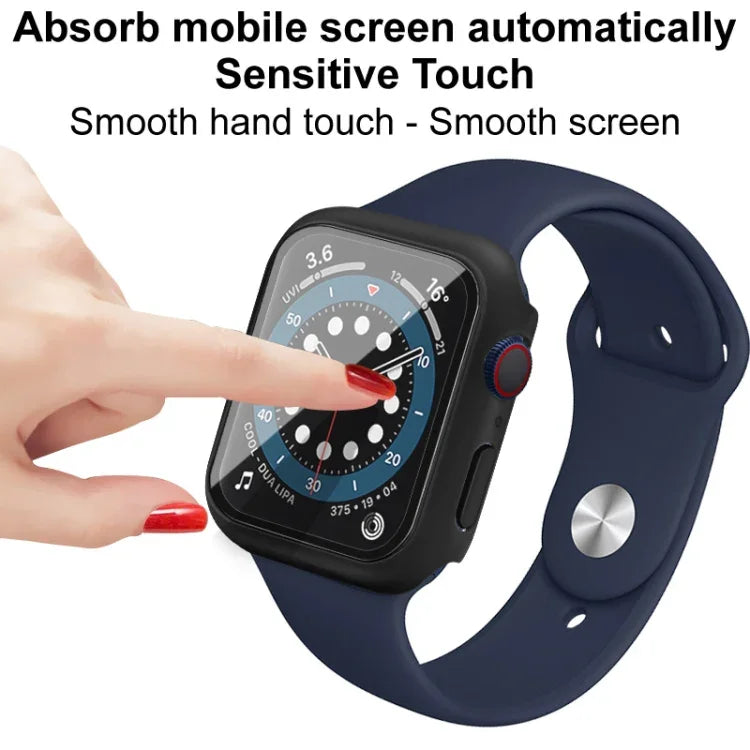 IMAK Stoßfeste PC-Schutzhülle mit gehärtetem Glas, für Apple Watch Series 6, SE, 5 und 4 (44 mm), Apple Watch Series 3, 2 und 1 (42 mm), Apple Watch Series 6, SE, 5 und 4 (40 mm) und Apple Watch Series 3, 2 und 1 (38 mm)