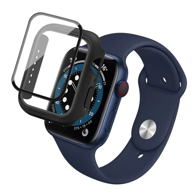 IMAK Stoßfeste PC-Schutzhülle mit gehärtetem Glas, für Apple Watch Series 6, SE, 5 und 4 (44 mm), Apple Watch Series 3, 2 und 1 (42 mm), Apple Watch Series 6, SE, 5 und 4 (40 mm) und Apple Watch Series 3, 2 und 1 (38 mm)