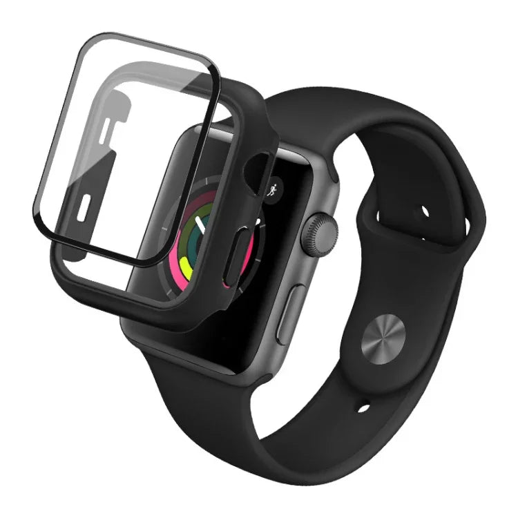 IMAK Stoßfeste PC-Schutzhülle mit gehärtetem Glas, für Apple Watch Series 6, SE, 5 und 4 (44 mm), Apple Watch Series 3, 2 und 1 (42 mm), Apple Watch Series 6, SE, 5 und 4 (40 mm) und Apple Watch Series 3, 2 und 1 (38 mm)