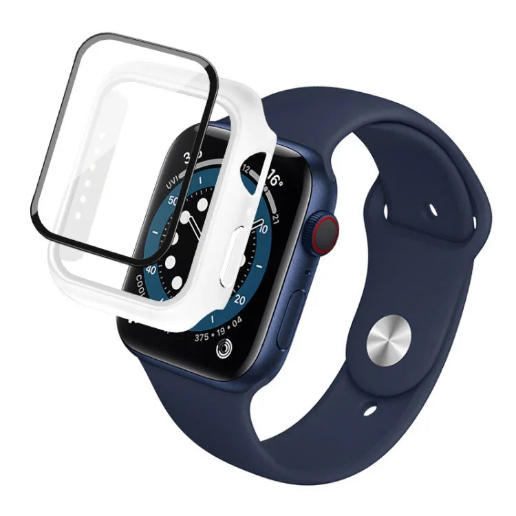 IMAK Stoßfeste PC-Schutzhülle mit gehärtetem Glas, für Apple Watch Series 6, SE, 5 und 4 (44 mm), Apple Watch Series 3, 2 und 1 (42 mm), Apple Watch Series 6, SE, 5 und 4 (40 mm) und Apple Watch Series 3, 2 und 1 (38 mm)