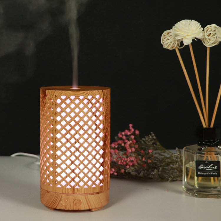 200ml Ausgehöhlter Waldmuster Holz Ätherischer Öl Aromatherapie Gerät Ultraschall Luftbefeuchter, USB, AU-Stecker, UK-Stecker, US-Stecker