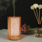 200ml Ausgehöhlter Waldmuster Holz Ätherischer Öl Aromatherapie Gerät Ultraschall Luftbefeuchter, USB, AU-Stecker, UK-Stecker, US-Stecker