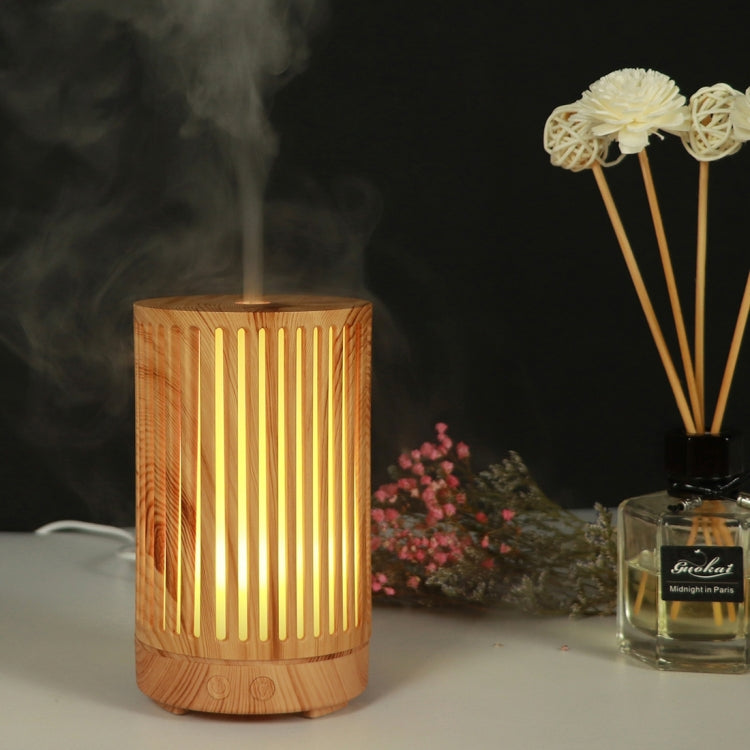200ml Ausgehöhlter Waldmuster Holz Ätherischer Öl Aromatherapie Gerät Ultraschall Luftbefeuchter, USB, AU-Stecker, UK-Stecker, US-Stecker